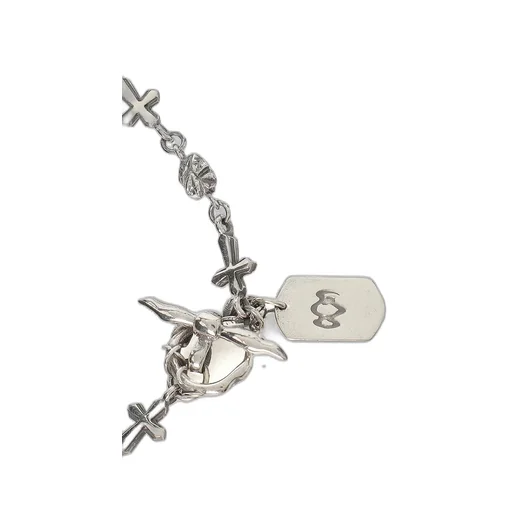 Silver950 Scull Heart Dagger Pendant