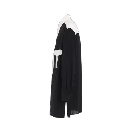 Rayon Monochrome Front Patch Shirt