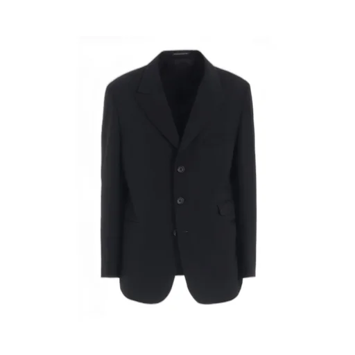 Wool Gabardine Peacked Lapel 2-Button Jacket