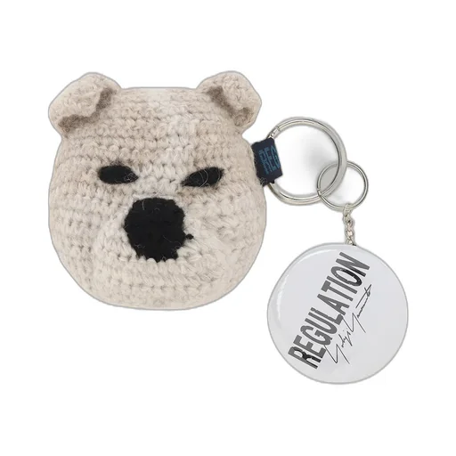Combination Knitted Key Charm With Mirror