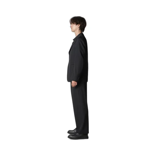 Wool Gabardine Peacked Lapel 2-Button Jacket