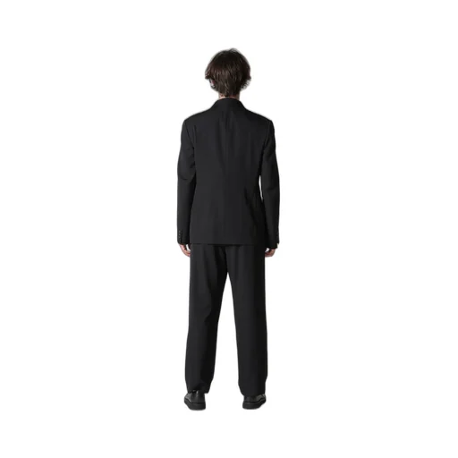 Wool Gabardine Peacked Lapel 2-Button Jacket