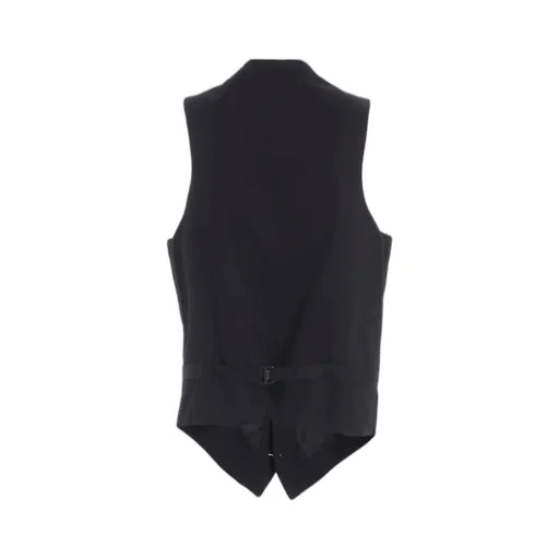 Wool Gabardine Zip Pocket Vest