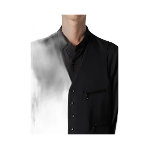 Wool Gabardine Zip Pocket Vest