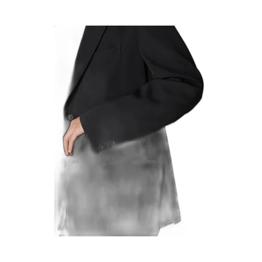 Wool Gabardine Left And Right Change Pocket Jacket