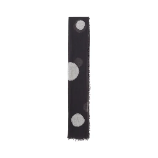 Wool Gauze Needle Punch Dot Stole