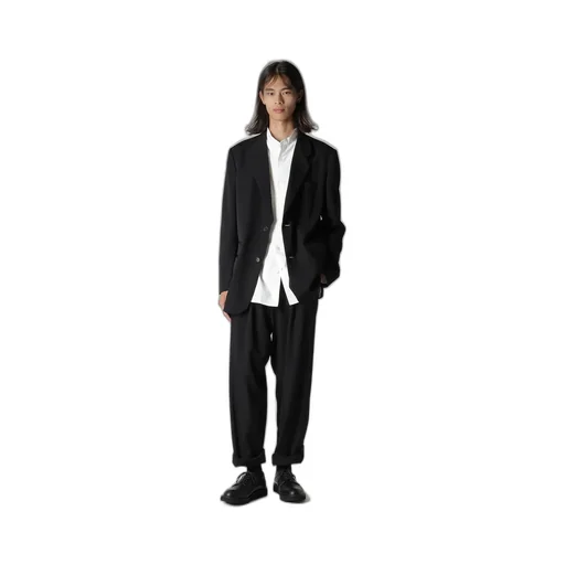 Wool Gabardine Left And Right Change Pocket Jacket