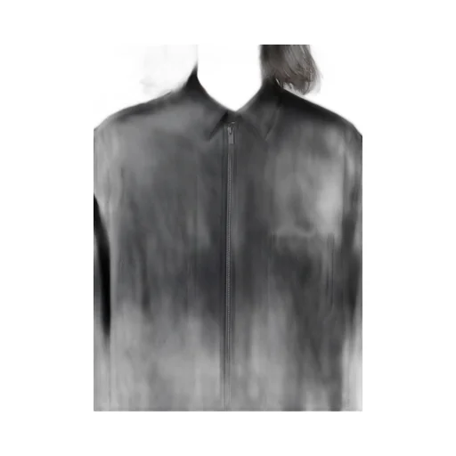 Cotton Flannel Chain Stitch Front Zip Shirt