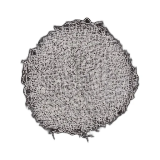 Wool Gauze Needle Punch Dot Stole
