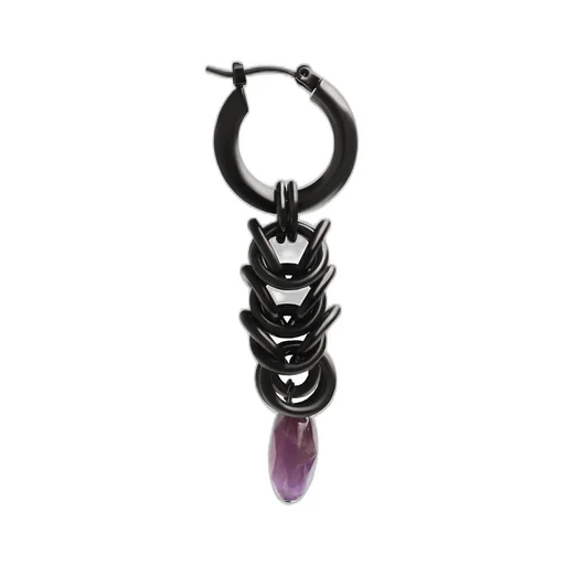 Brass Gm/Amet Punkmail Earring