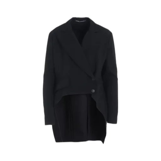 Wool Gabardine Back Long Jacket