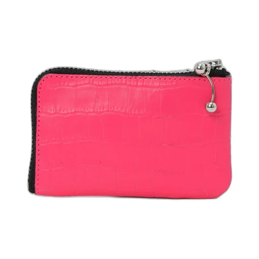 Croc+ Snake Embossed Leather W Small Wallet