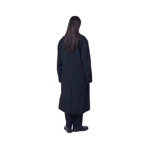 Washer Wool Gabardine Stand Collar Coat