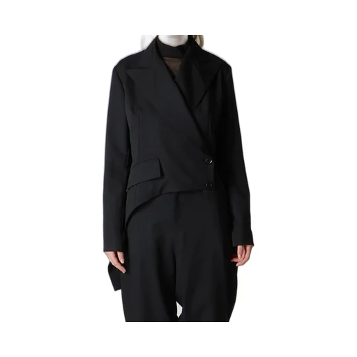 Wool Gabardine Back Long Jacket