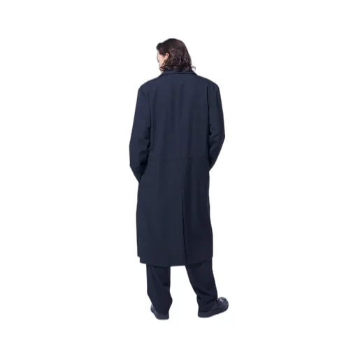 Washer Wool Gabardine Stand Collar Coat