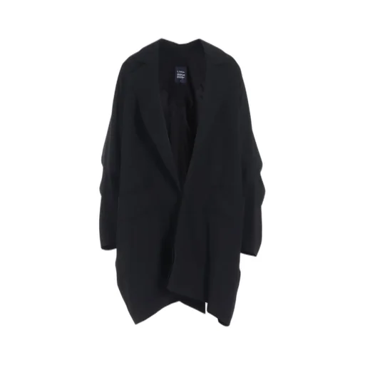 Wool Gabardine Elbow Patch Long Jacket