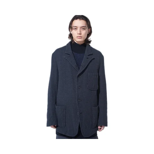 Wool Gauze Semi-Peaked Jacket
