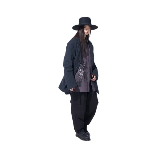 Wool Gauze Semi-Peaked Jacket