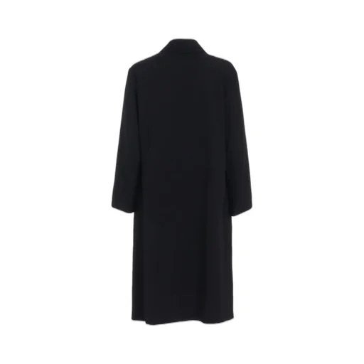 Washer Wool Gabardine Stand Collar Coat