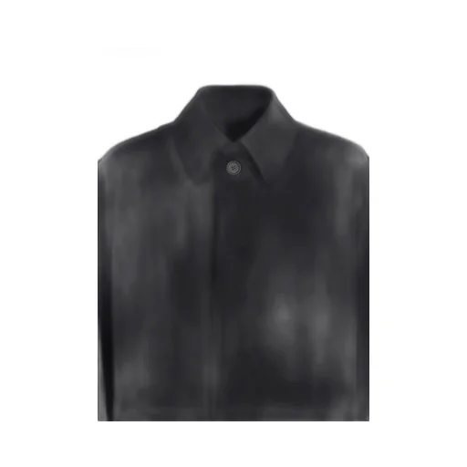Washer Wool Gabardine Stand Collar Coat
