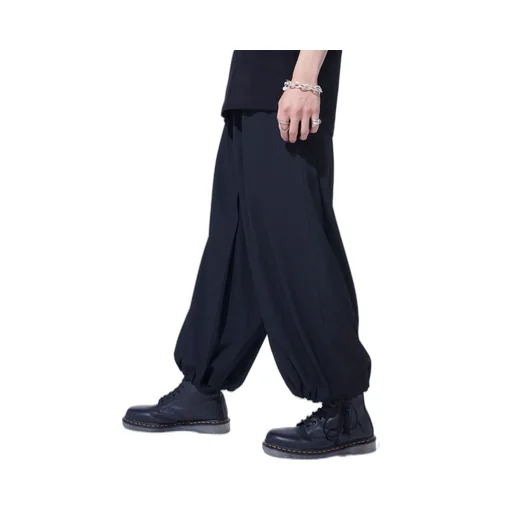 Washer Wool Gabardine Hakama Balloon Pants