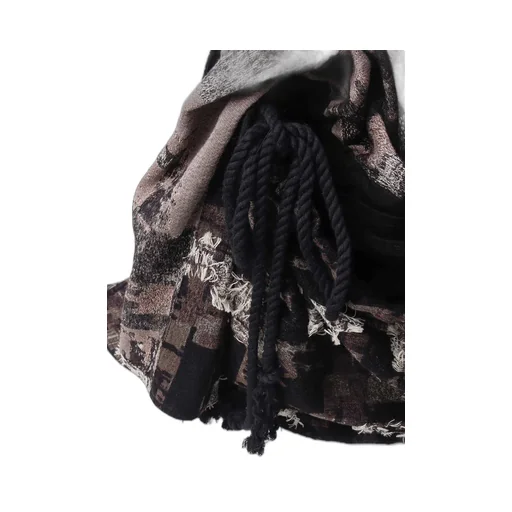 Patchwork Cut Jacquard Draped Shoulder Bag