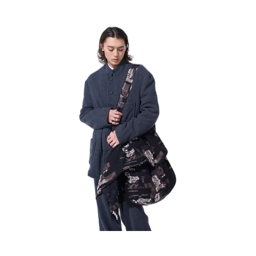 Patchwork Cut Jacquard Draped Shoulder Bag