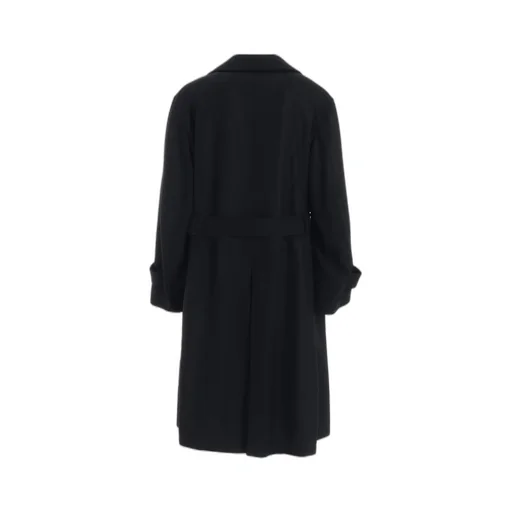 Lamb Wool Printed Messege Embroidery Trench Coat