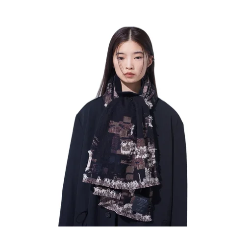 Patchwork Cut Jacquard Stole