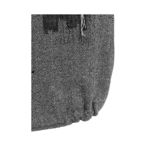 Herringbone Tweed Epaulette Oversized Blouson