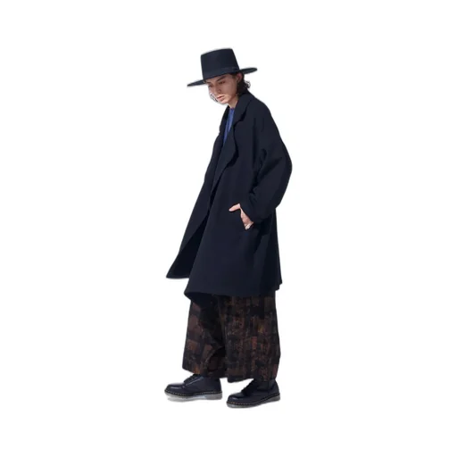 4/24 Kersey Frame Double Collar Drape Coat