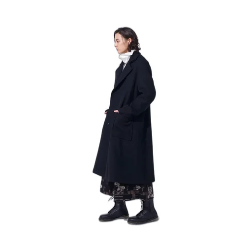 4/24 Kersey Tube Lapel Double Long Coat