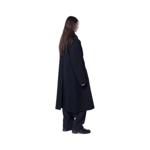 4/24 Kersey Tube Lapel Double Long Coat