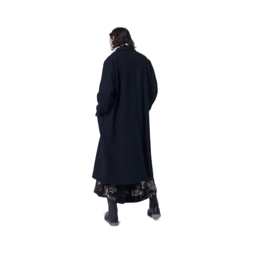 4/24 Kersey Tube Lapel Double Long Coat