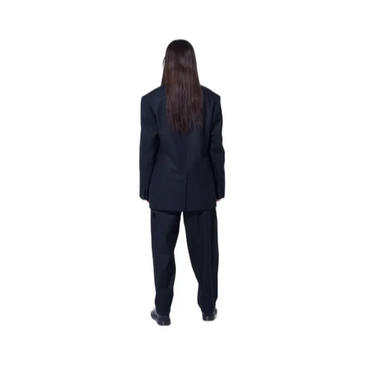 Lamb Wool Printed Messege Embroidery Tailored Jacket