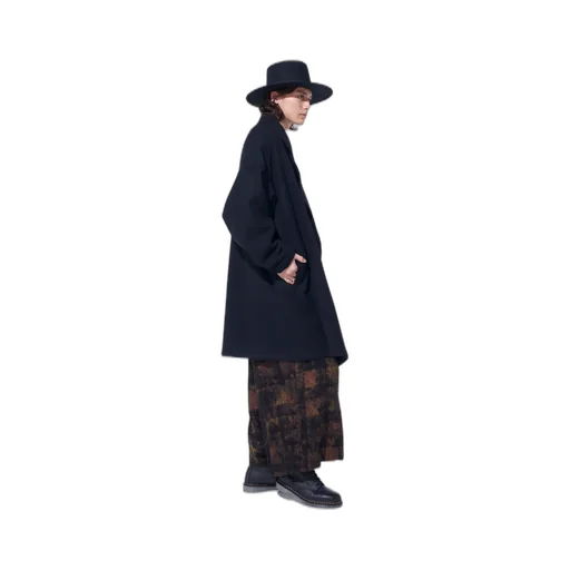 4/24 Kersey Frame Double Collar Drape Coat