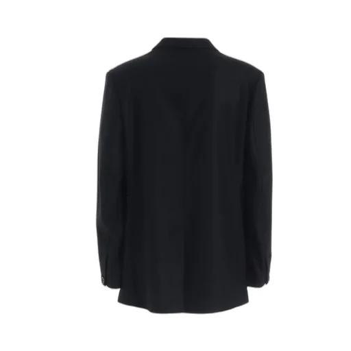 Lamb Wool Printed Messege Embroidery Tailored Jacket