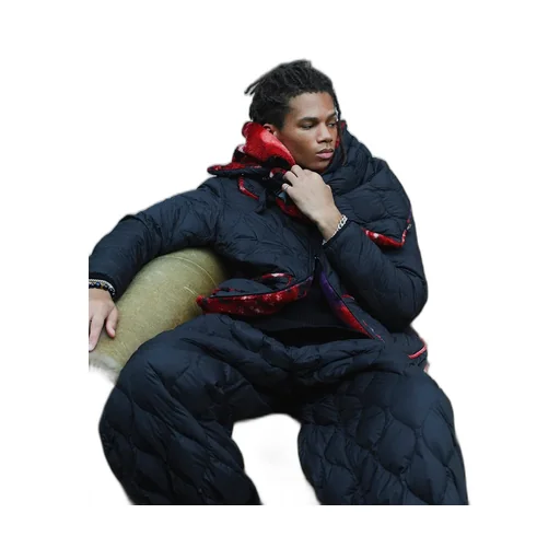 S'yte X Taion Reversible Quilted Red Printed Fleece Jacket
