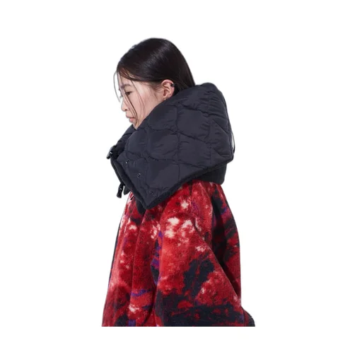 S'yte X Taion Reversible Quilted Down Scarf With Black Fleece Lining