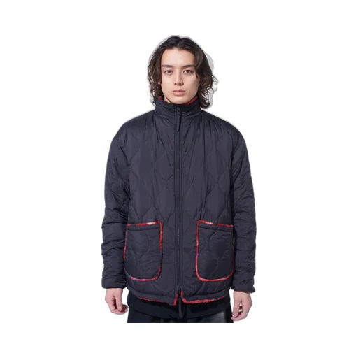 S'yte X Taion Reversible Quilted Red Printed Fleece Jacket