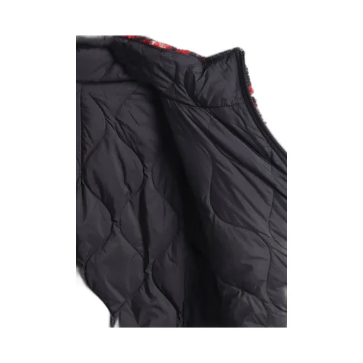 S'yte X Taion Reversible Quilted Red Printed Fleece Jacket