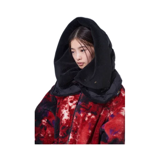 S'yte X Taion Reversible Quilted Down Scarf With Black Fleece Lining