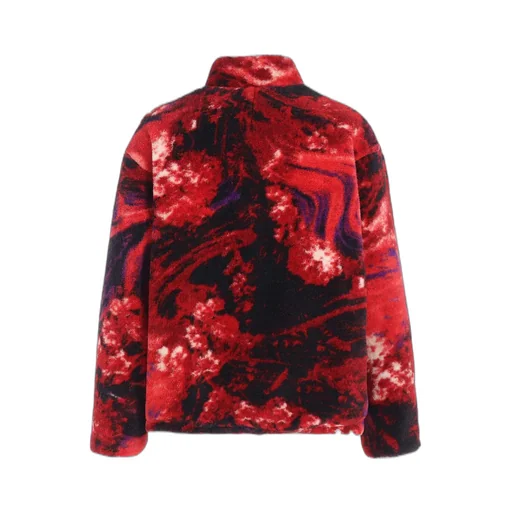 S'yte X Taion Reversible Quilted Red Printed Fleece Jacket