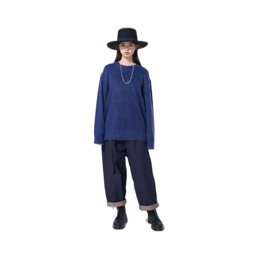 5G Brushed Mohair Pullover