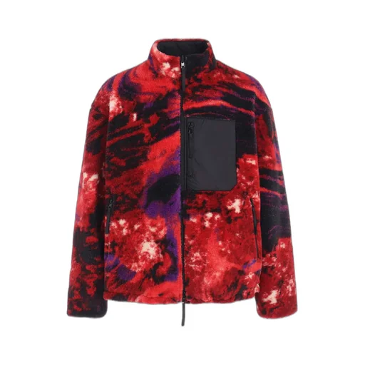 S'yte X Taion Reversible Quilted Red Printed Fleece Jacket