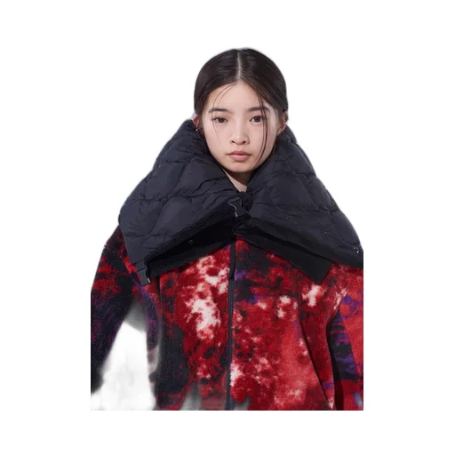 S'yte X Taion Reversible Quilted Down Scarf With Black Fleece Lining