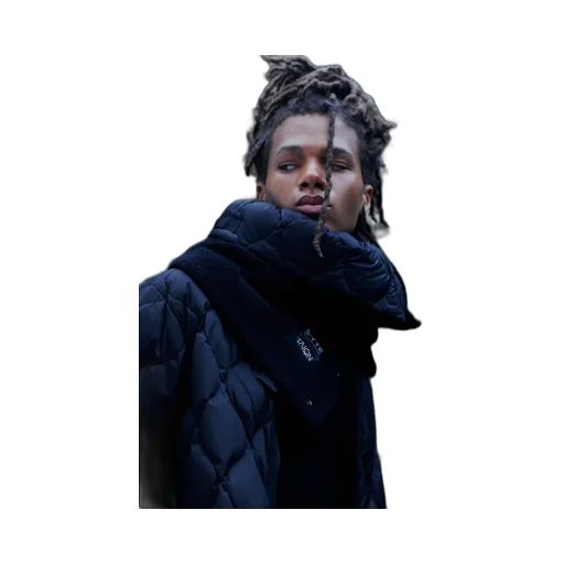 S'yte X Taion Reversible Quilted Down Scarf With Black Fleece Lining