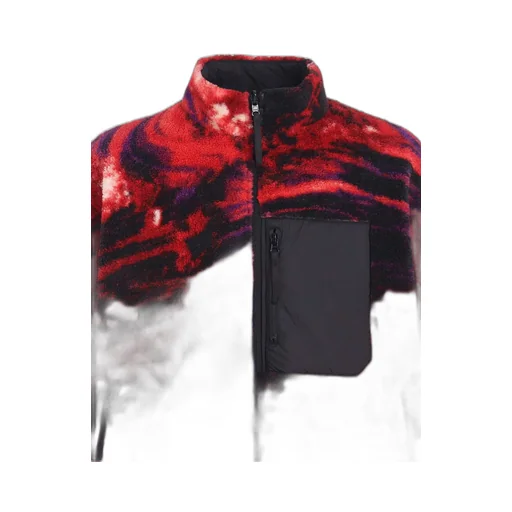 S'yte X Taion Reversible Quilted Red Printed Fleece Jacket