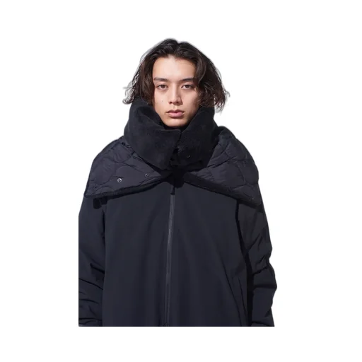 S'yte X Taion Reversible Quilted Down Scarf With Black Fleece Lining