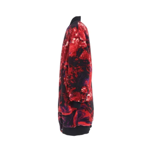 S'yte X Taion Reversible Long Bomber Jacket With Red Printed Fleece Lining